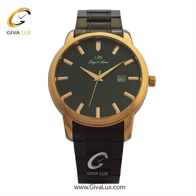 ساعت مچی اورجینال مردانه LdA رزگلد | مشکی| مشکی| کد رفرنس 2416